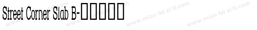 Street Corner Slab B字体转换